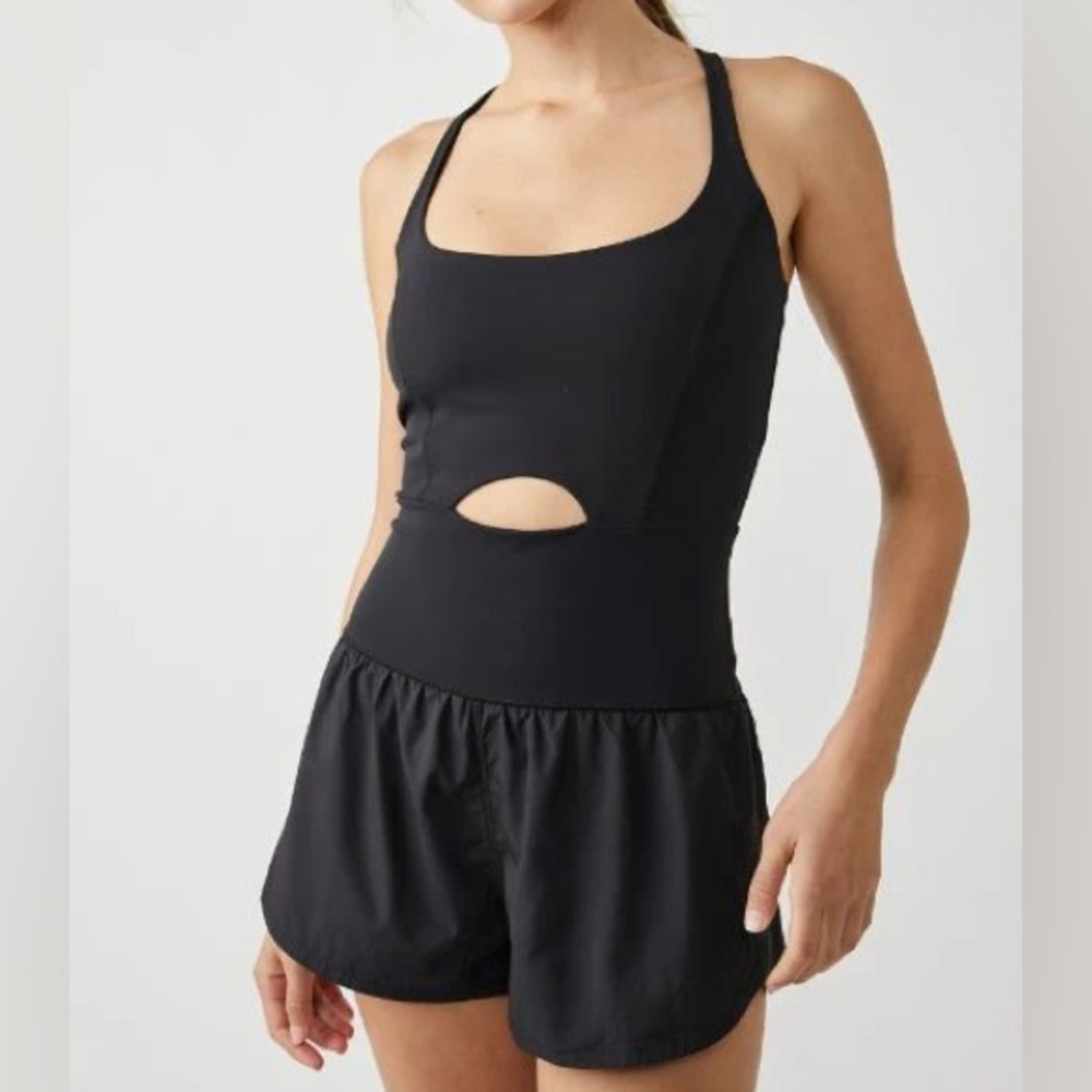 Free People Movement Righteous Runsie in Black.
